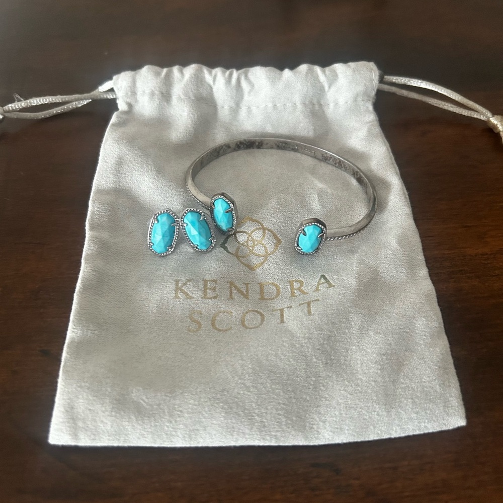Kendra Scott authentic cuff and earring set